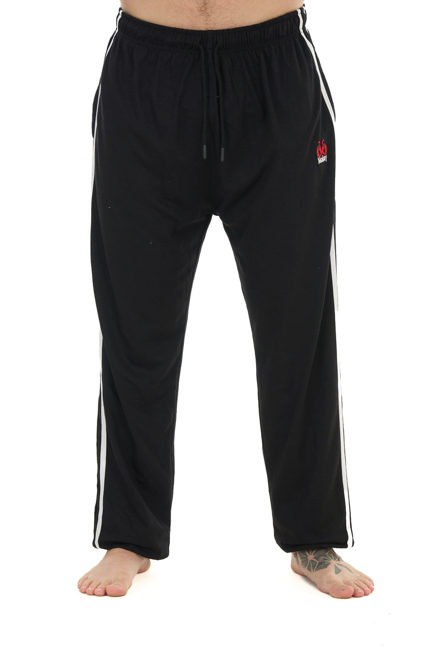 2 Pack Men’s Lounge Joggers Elastic Waist Jersey Cotton Trousers