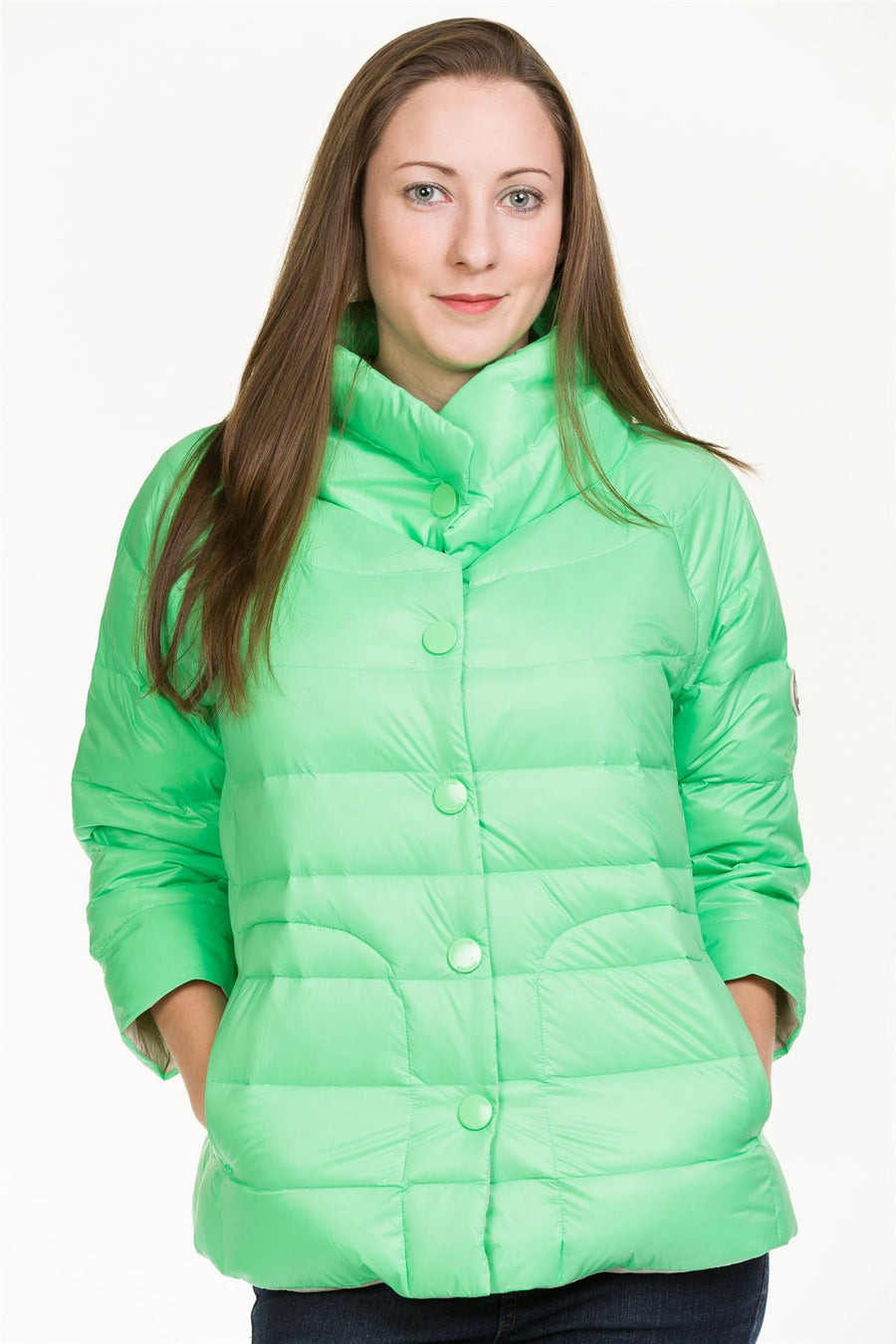 3 4 Sleeve Jacket Women's Pad Quilted
