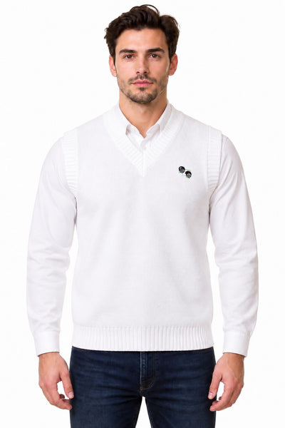 Mens Sleeveless Pullover Sweater Bowl Jumper