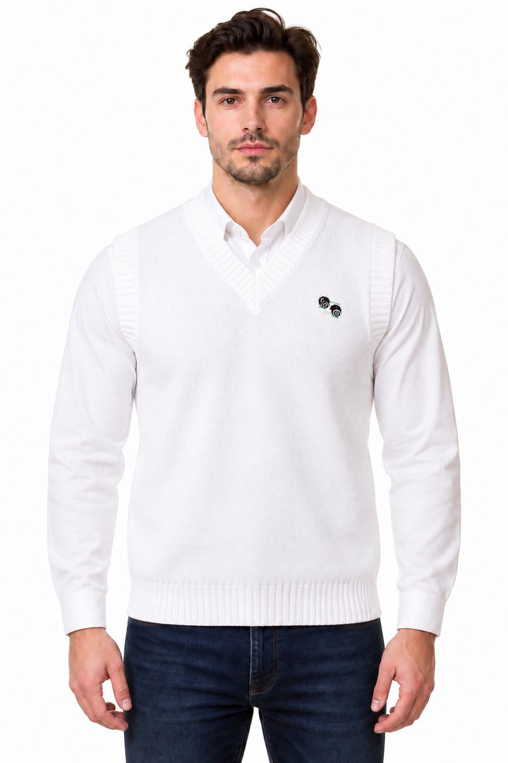 Mens Sleeveless Pullover Sweater Bowl Jumper