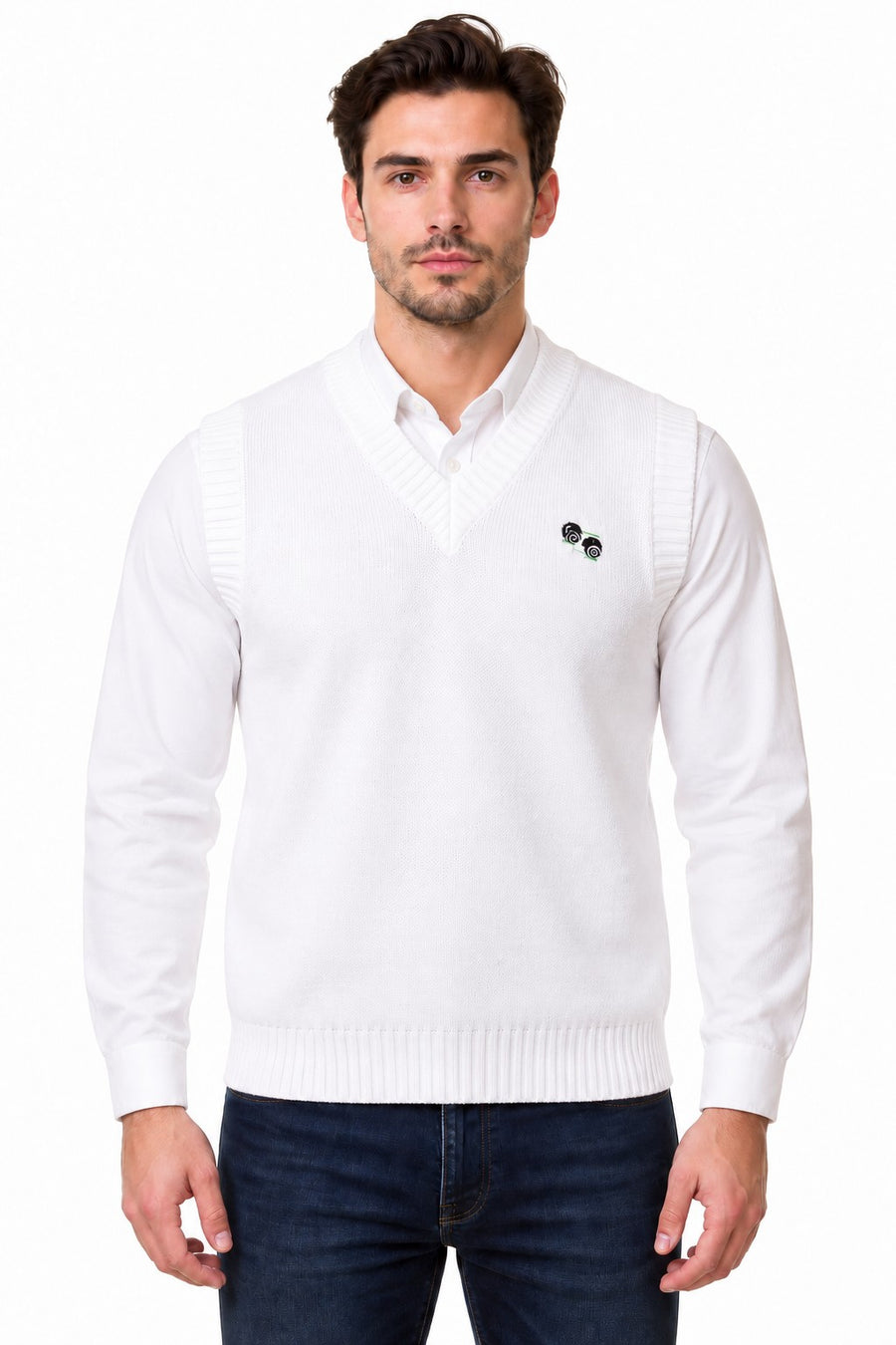 Mens Sleeveless Pullover Sweater Bowl Jumper