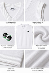 Mens Sleeveless Pullover Sweater Bowl Jumper