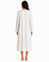 Womens Thermal Nightdress Long Sleeve Floral Warm Winter Nightie
