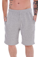 Mens 2 Pack Fleece Shorts Gym Jogging Bottoms Zip Pockets Elastic Waist S-XL