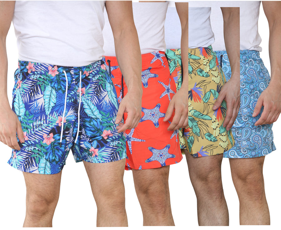 Mens Quick Dry Printed Swimming Summer Shorts Trunk