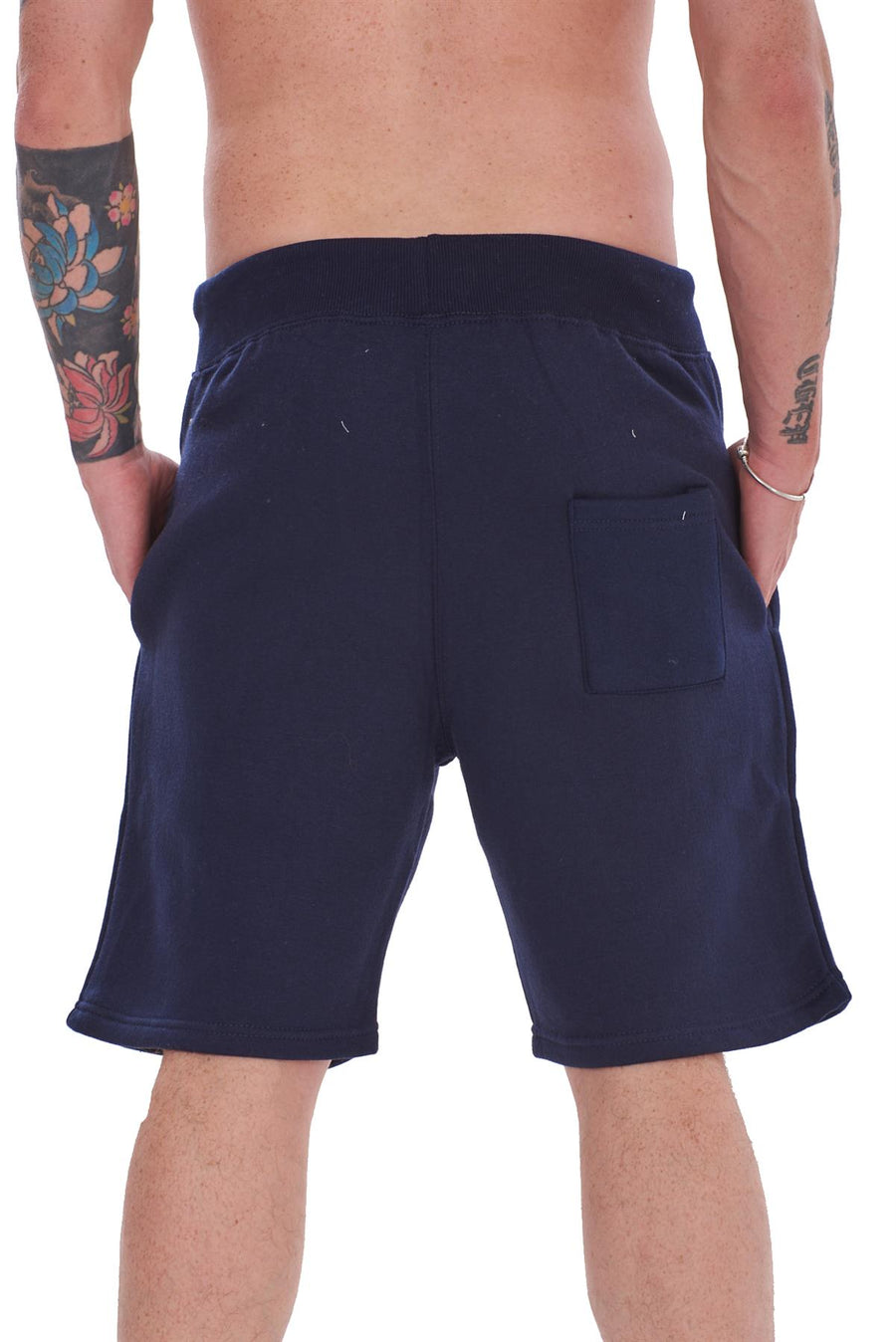 Mens 2 Pack Fleece Shorts Gym Jogging Bottoms Zip Pockets Elastic Waist S-XL