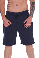 Mens 2 Pack Fleece Shorts Gym Jogging Bottoms Zip Pockets Elastic Waist S-XL