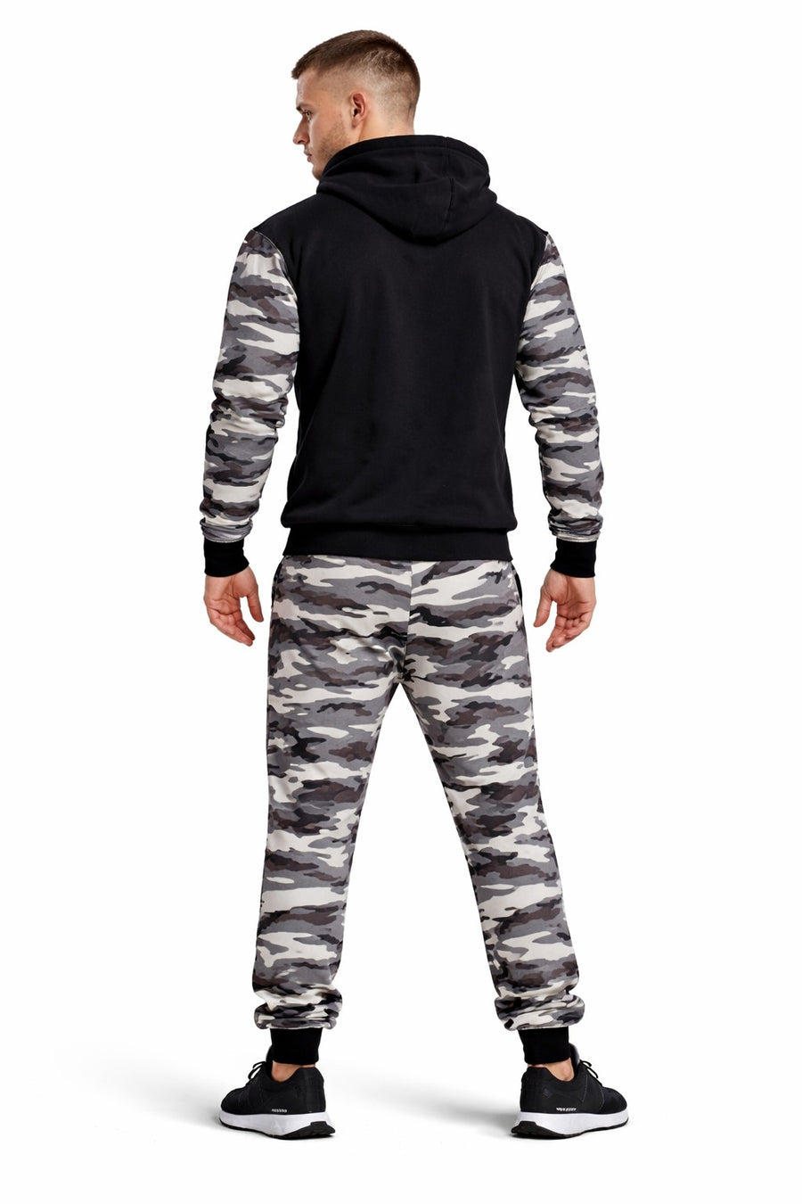 Mens Camouflage Tracksuit Fleece Hooded Sweatshirt Joggers