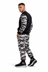 Mens Camouflage Tracksuit Fleece Hooded Sweatshirt Joggers