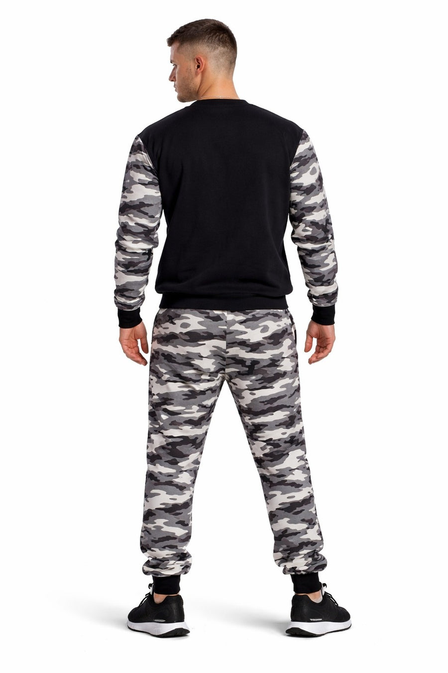 Mens Camouflage Tracksuit Fleece Hooded Sweatshirt Joggers