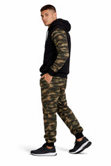 Mens Camouflage Tracksuit Fleece Hooded Sweatshirt Joggers