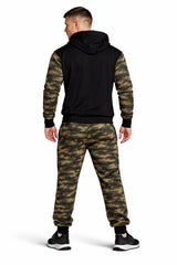Mens Camouflage Tracksuit Fleece Hooded Sweatshirt Joggers
