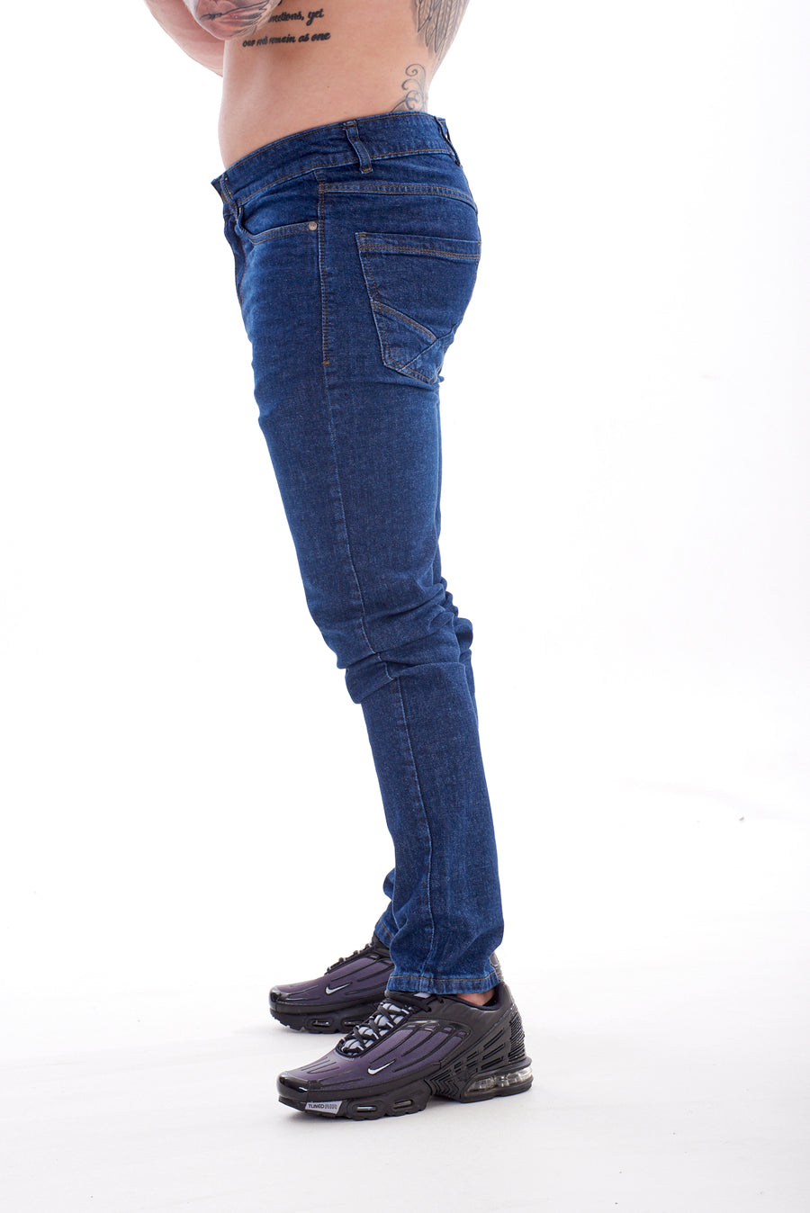 Mens Slim Fit Stretch Denim Jeans Skinny Straight Leg Trousers Pants New