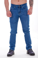 Mens Slim Fit Stretch Denim Jeans Skinny Straight Leg Trousers Pants New