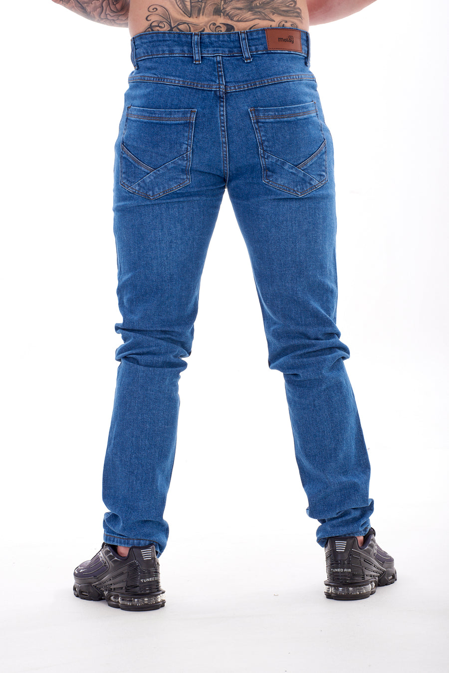 Mens Slim Fit Stretch Denim Jeans Skinny Straight Leg Trousers Pants New