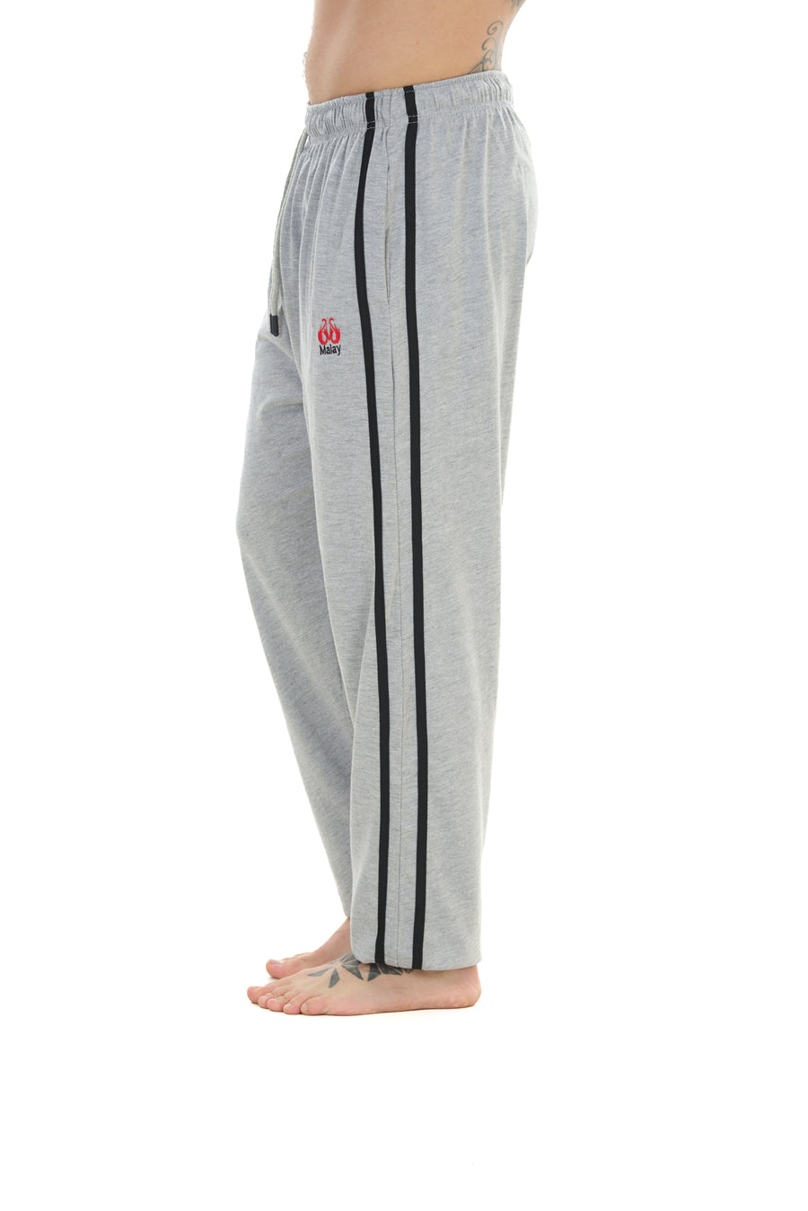2 Pack Men’s Lounge Joggers Elastic Waist Jersey Cotton Trousers