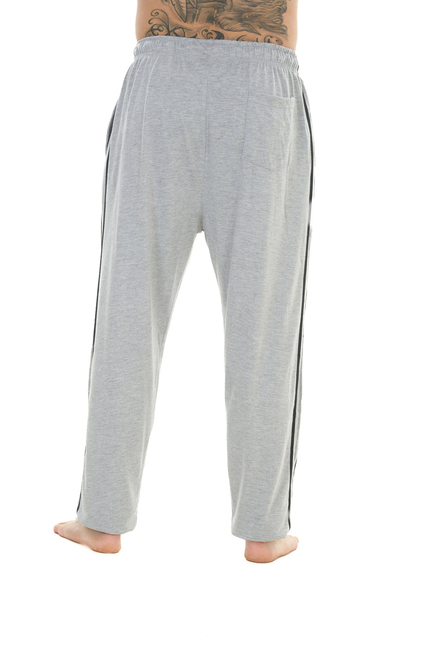 2 Pack Men’s Lounge Joggers Elastic Waist Jersey Cotton Trousers