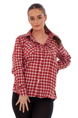 Brushed Cotton Checked Shirt Womens