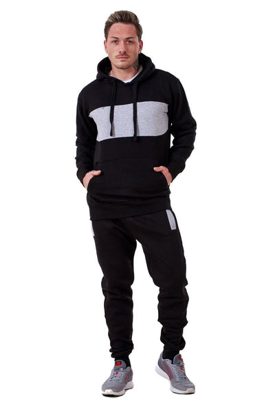 Mens Tracksuit Set Hoodie Joggers Fleece Gym Casual Sportswear Set