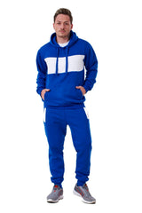 Mens Tracksuit Set Hoodie Joggers Fleece Gym Casual Sportswear Set