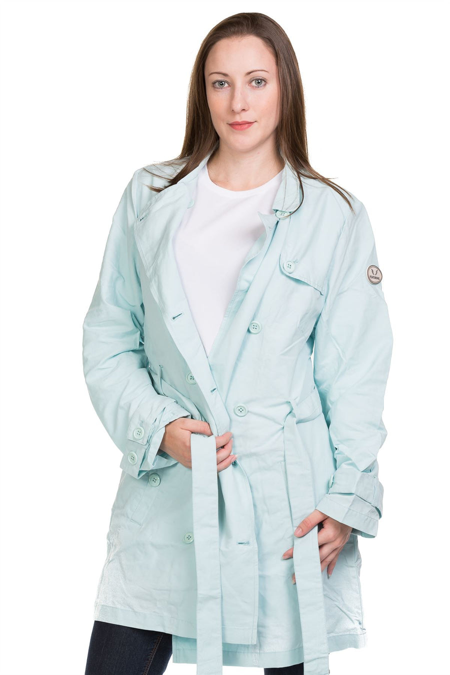 Cotton Double Breasted Trench Coat