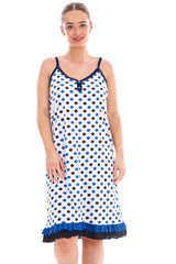 Cotton Polka Dot Nighty Slip Dress