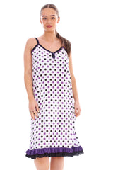 Cotton Polka Dot Nighty Slip Dress