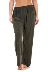 Women's Wide Leg Lounge Pants Soft Stretch Yoga Pajama Trousers Plus Size