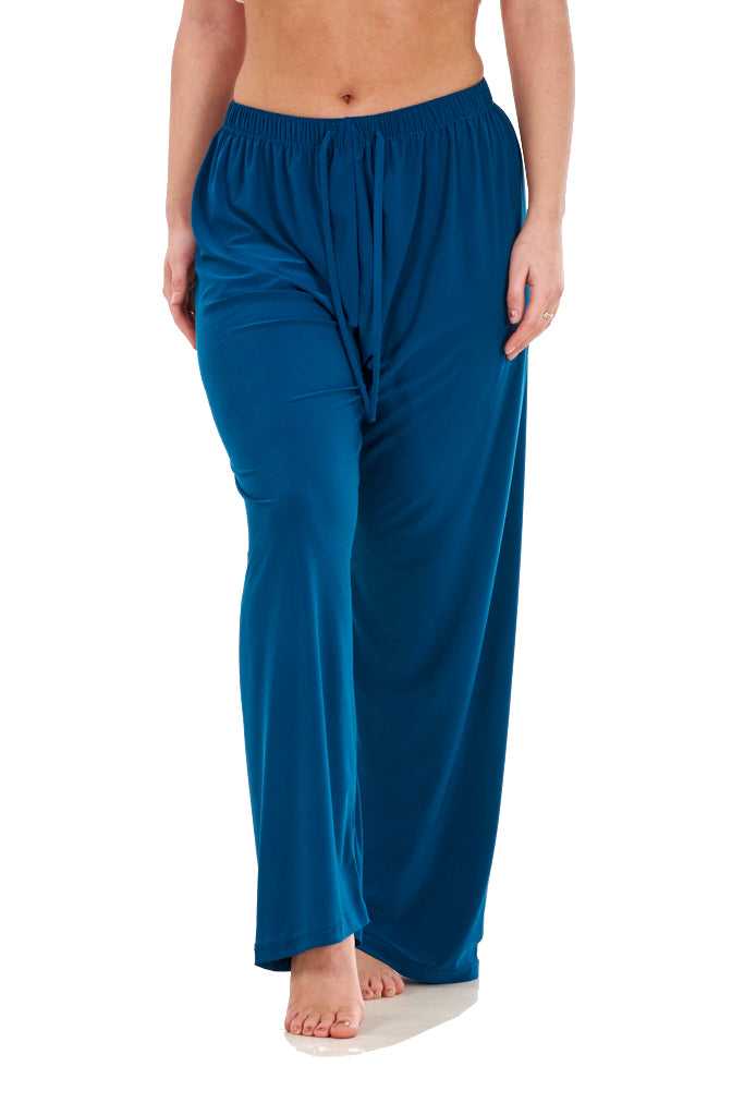 Women's Wide Leg Lounge Pants Soft Stretch Yoga Pajama Trousers Plus Size