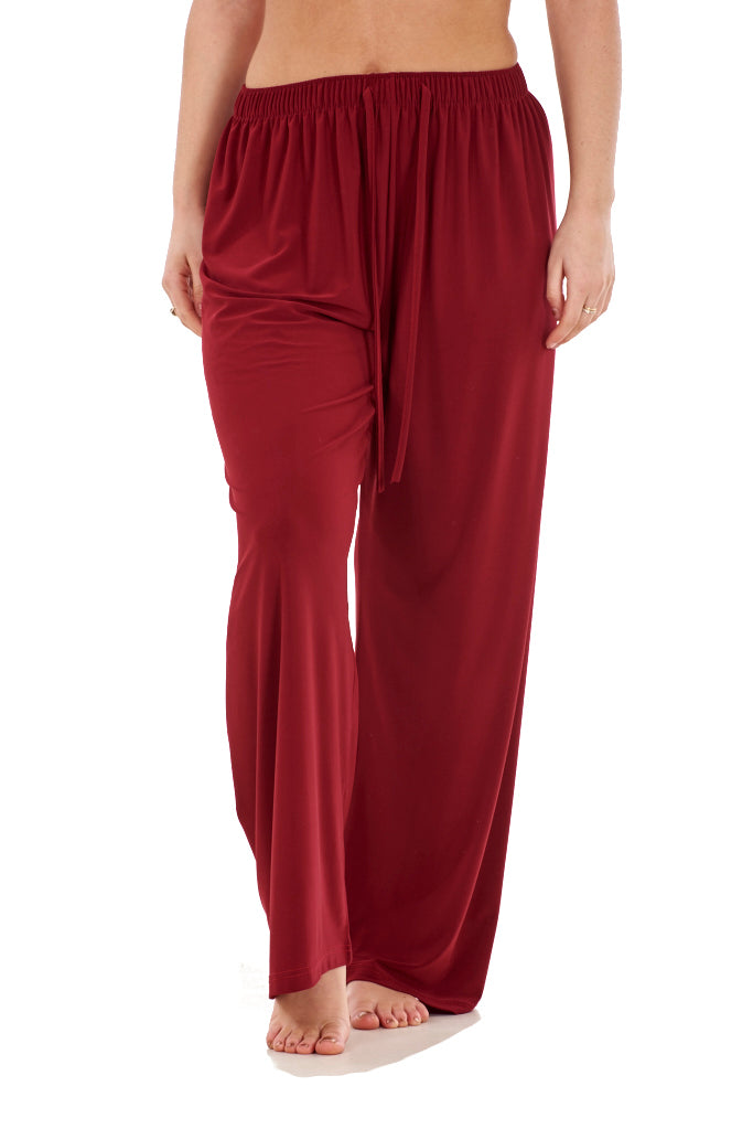 Women's Wide Leg Lounge Pants Soft Stretch Yoga Pajama Trousers Plus Size