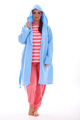 Hooded Fleece Dressing Gown Pockets