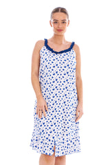 Sleeveless Cotton Nighty Heart Print