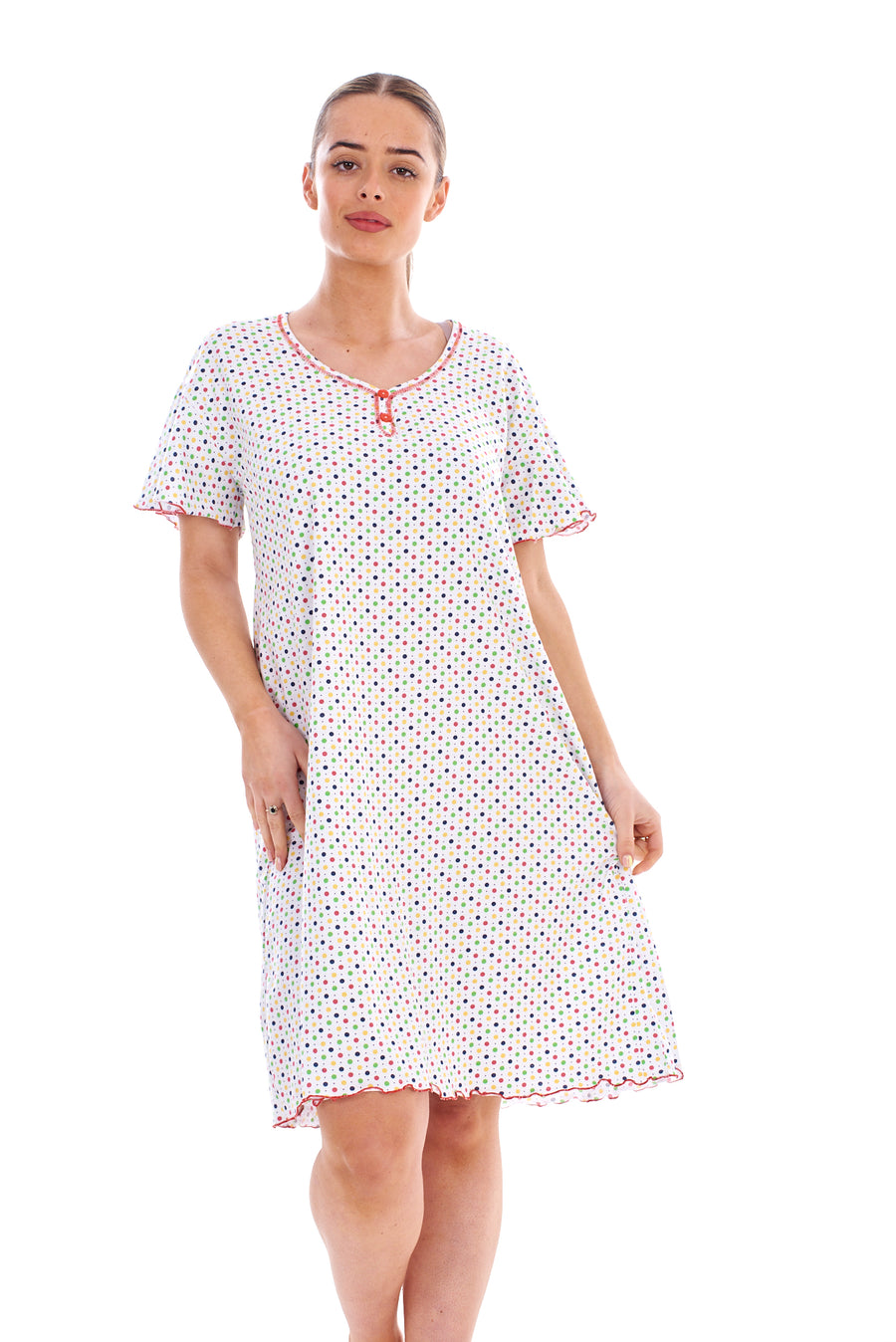 Cotton Chemise Nightie Polka Dots