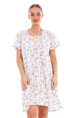 Matching Cotton Nightie and Robe Set