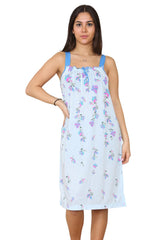Ladies Strappy Nightdress Short Floral Sleeveless Nightwear
