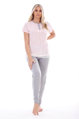 Ladies Plain 3 Piece Pyjama Set
