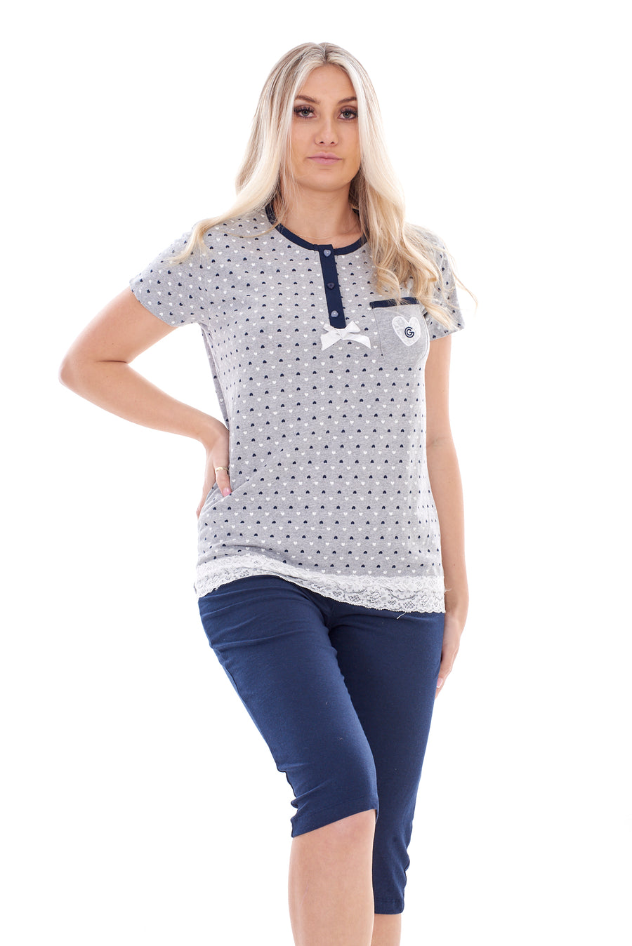 Ladies Capri Pyjama Set 2 Piece