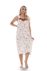 Ladies V Neck Flower Nightwear