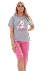 Ladies Bunny Motif PJs