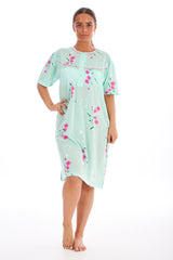 T Shirt Nightdress Floral 100% Cotton
