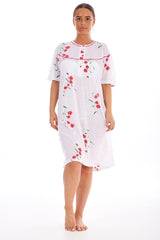 T Shirt Nightdress Floral 100% Cotton