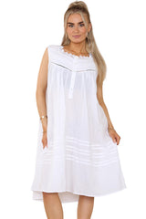 Womens Victorian Lace Nighty Sleeveless