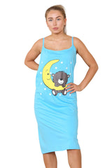 Womens Banana Teddy Stars Sleeveless Nightshirt