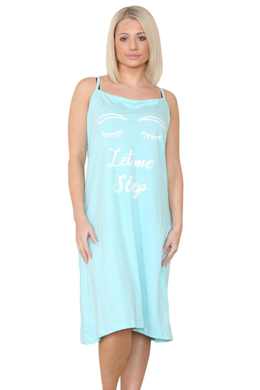 Womens Sleepy Midi Nightdress Sleeveless