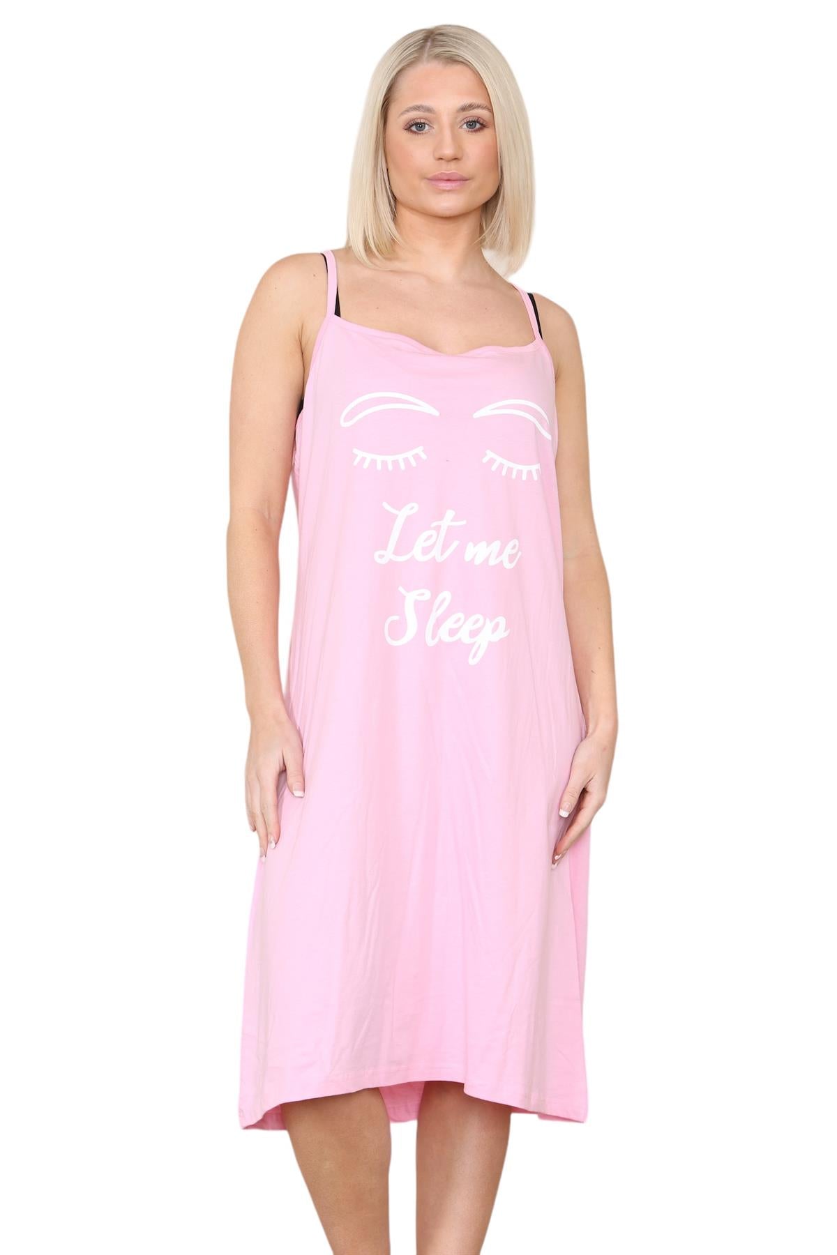 Womens Sleepy Midi Nightdress Sleeveless