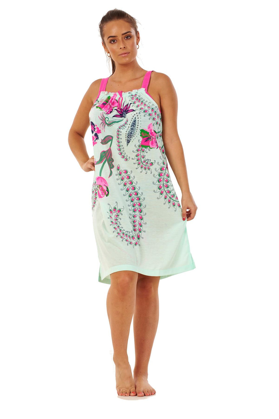 Printed Cotton Sleeveless Nightie