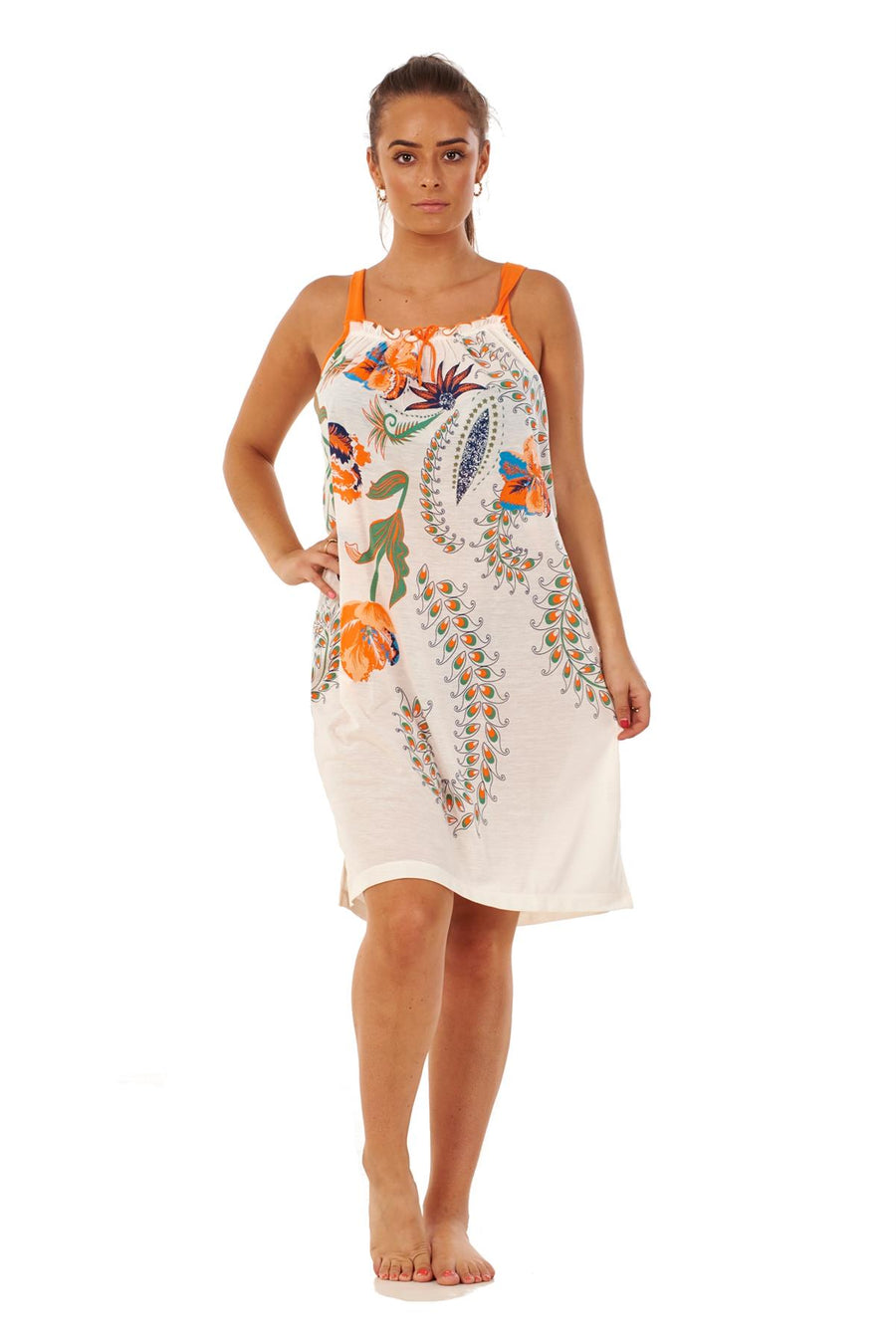 Printed Cotton Sleeveless Nightie
