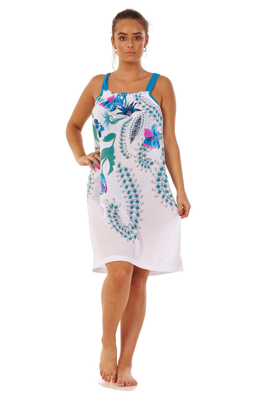 Printed Cotton Sleeveless Nightie