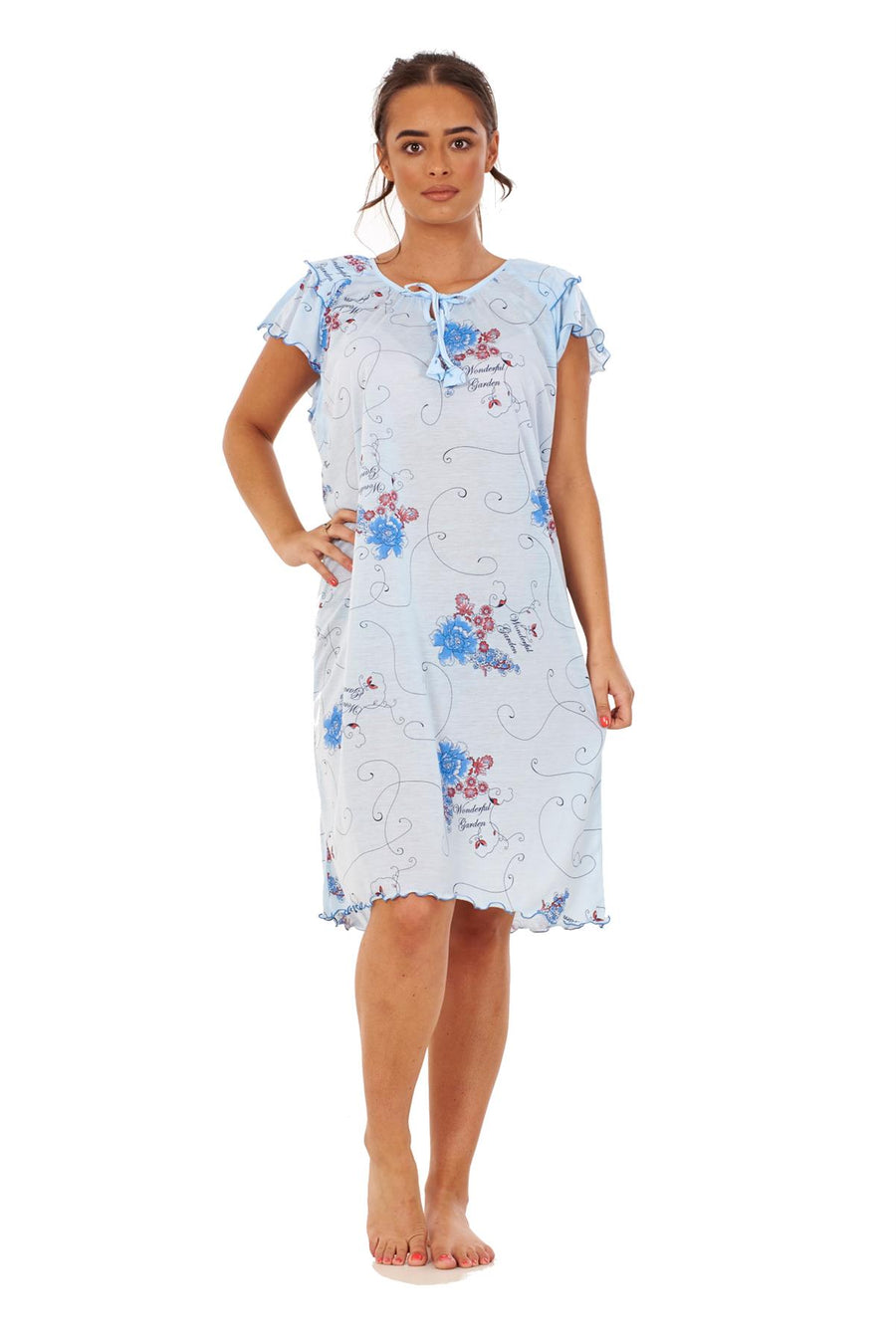 Ladies Short Cotton Jersey Nightdress