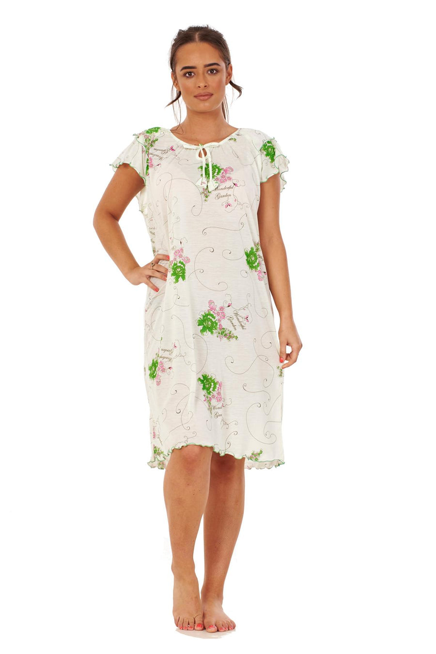 Ladies Short Cotton Jersey Nightdress